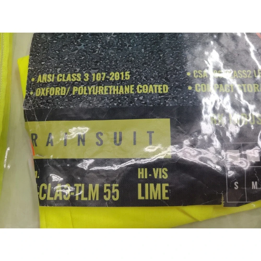 RK Guard RK class lll Rain Suit Hi Vis Lime Sz L‎